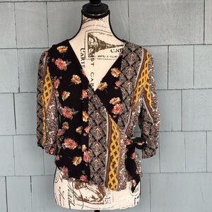 Blue Rain Wrap Blouse